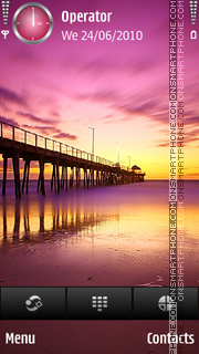 Purple Sunset es el tema de pantalla