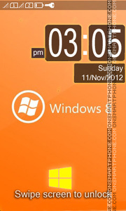 Capture d'écran Orenge Windows 8 thème