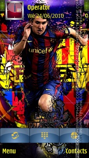 Capture d'écran Messi Barca thème
