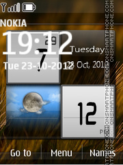 Nature Digital Super Clock tema screenshot