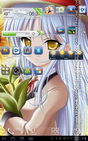 Anime girl in Sunflower tema screenshot