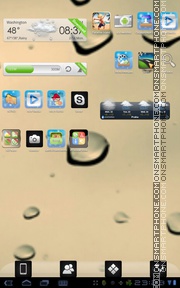 Скриншот темы Water Drops - RainyScreen