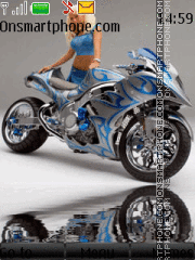 The girl With the Motorcycle By ROMB39 es el tema de pantalla