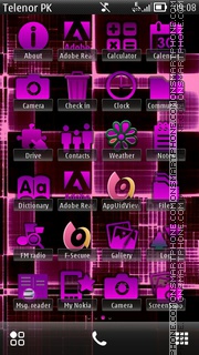 Carbon pink tema screenshot