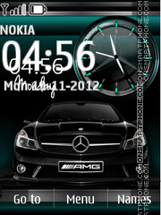 Mercedes dual clock 01 theme screenshot