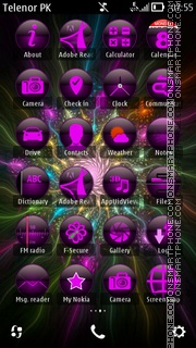 Pink abstarct tema screenshot