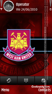 Capture d'écran West Ham thème