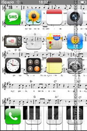 Скриншот темы Music Notes