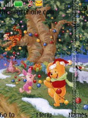 Скриншот темы Christmas wd Pooh