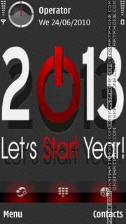Capture d'écran New 2013 Start thème