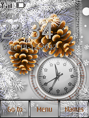 Скриншот темы Winter Clock