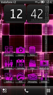 Скриншот темы Carbon Pink 01