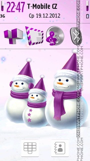 Stylish Snowmen. tema screenshot