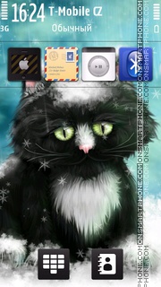 Winter Cat 02 tema screenshot