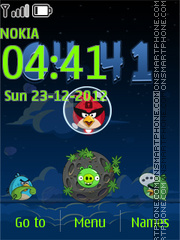 Angry Bird Clock 01 tema screenshot