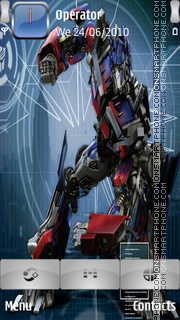 Capture d'écran Transformers thème
