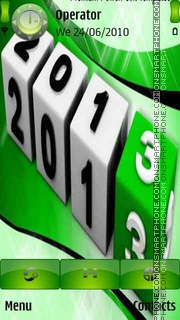 Скриншот темы Cubes Numbers 2013 Green
