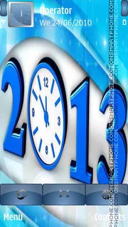 Blue Clock 2013 theme screenshot