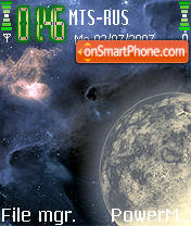 Capture d'écran Space Vision thème