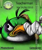 Green Angry Bird tema screenshot