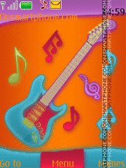 Colorful Guitar theme screenshot