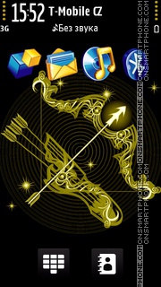 Sagittarius black and gold es el tema de pantalla