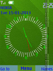 Capture d'écran Green Clock thème