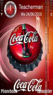 Coca Cola Logo es el tema de pantalla