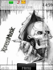 Xpress Music and Skull theme screenshot