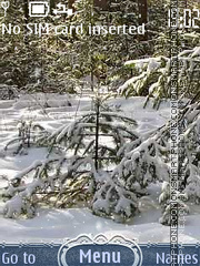 Winter in Forest tema screenshot