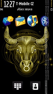 Taurus black and gold es el tema de pantalla