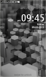 Abstract 3D Blocks tema screenshot