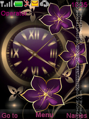 Violet Flowers theme screenshot