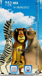 Madagascar Characters tema screenshot