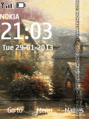 Cottages in art tema screenshot