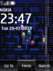 Pacman Dual Clock tema screenshot