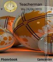 Glowing Orange Balls tema screenshot