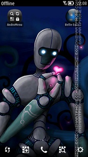 Capture d'écran Love Robot thème
