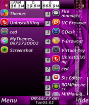 Скриншот темы Purple flower s60v3 theme