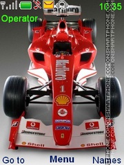 Скриншот темы Ferrari F1