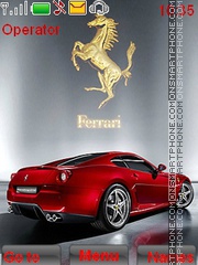 Red Ferrari tema screenshot