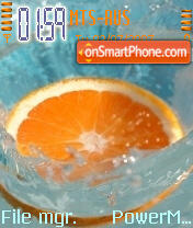Blue Orange tema screenshot