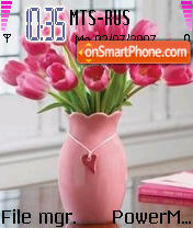 Capture d'écran Pink Tulips thème