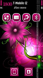 Pink Floret tema screenshot