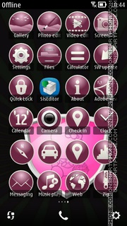 Скриншот темы HD pink