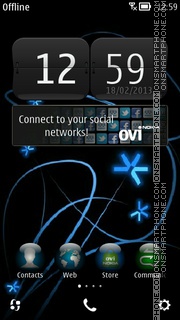 Blue Symbian theme screenshot