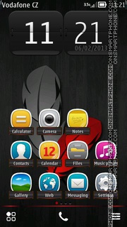 Nokia belle with font hd Quills tema screenshot