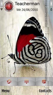 Red-Butterfly tema screenshot