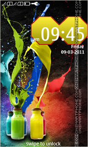 Colorful 3D Bottle theme screenshot