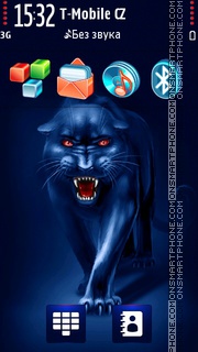 Panther neon vs red tema screenshot
